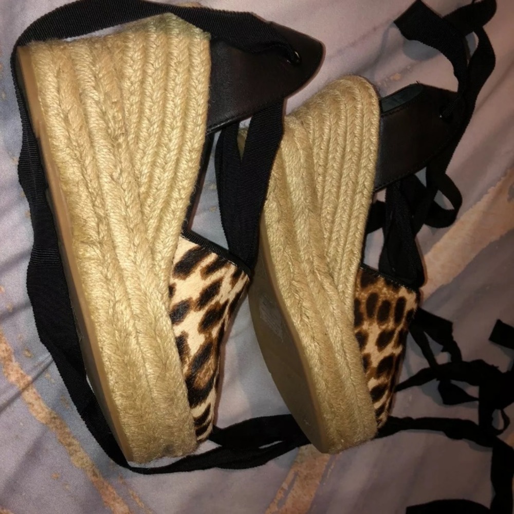 Tory Burch Elisa Leopard Espadrilles 5.5